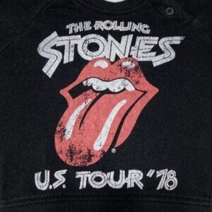 🎸 The Rolling Stones Baby Sweatshirt (18M, Black – U.S. Tour ’78)